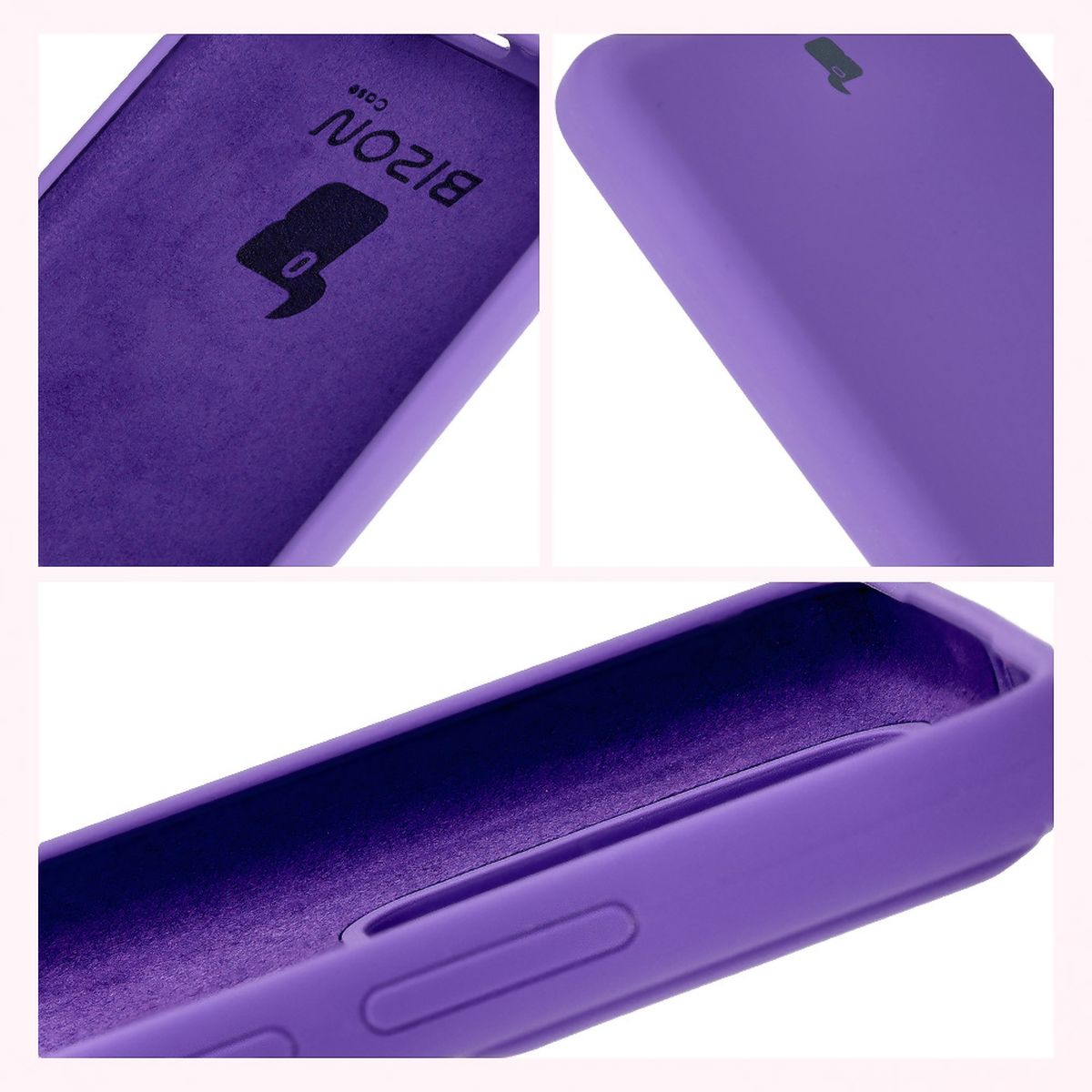 Silikon Handyhülle für Xiaomi 14T Pro, Bizon Soft Case, Violett