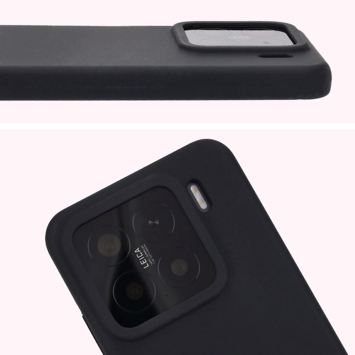 Silikon Handyhülle für Xiaomi 15, Bizon Soft Case, Schwarz