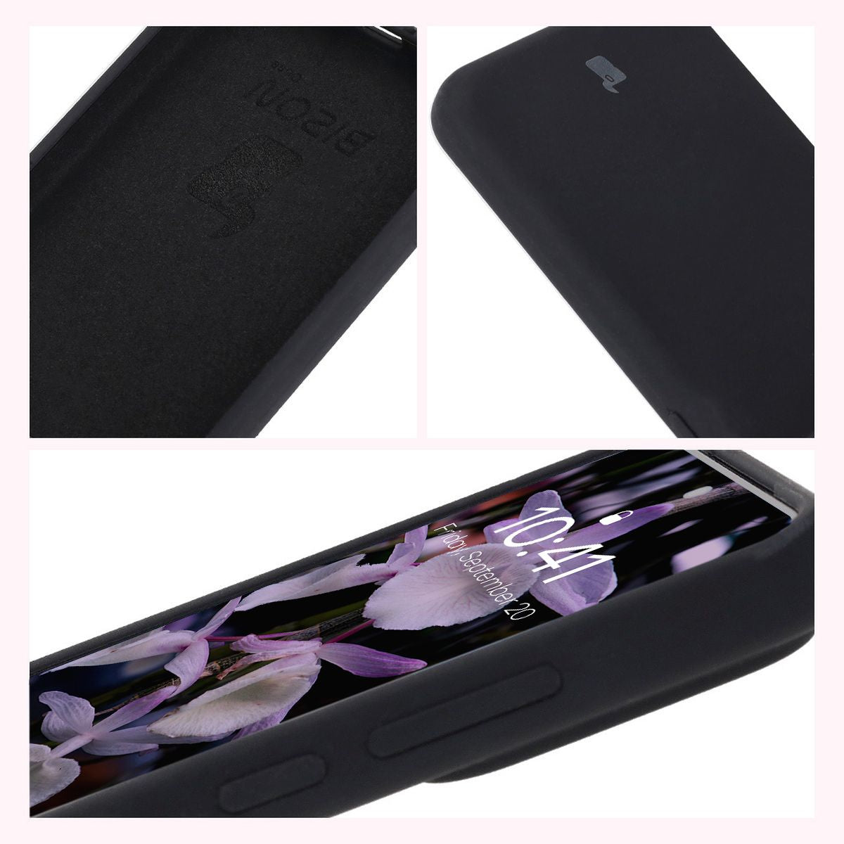 Silikon Handyhülle für Xiaomi 15, Bizon Soft Case, Schwarz