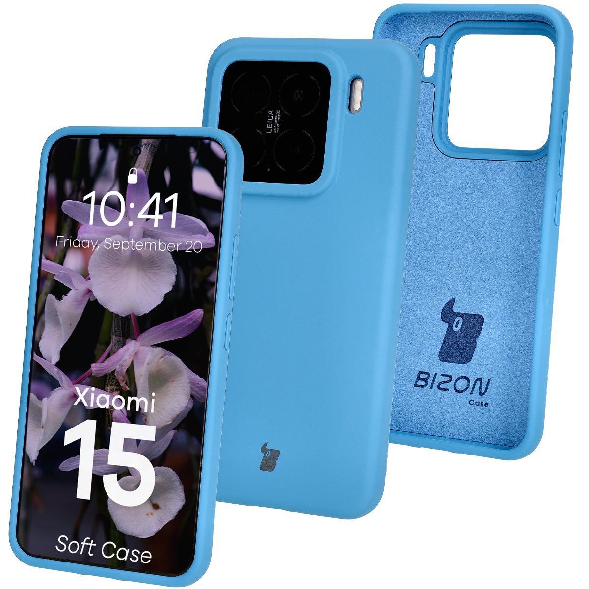 Silikon Handyhülle für Xiaomi 15, Bizon Soft Case, Blau