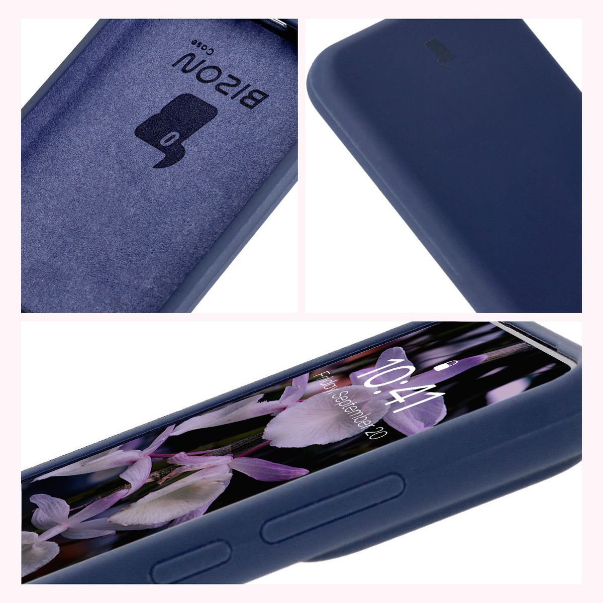 Silikon Handyhülle für Xiaomi 15, Bizon Soft Case, Dunkelblau