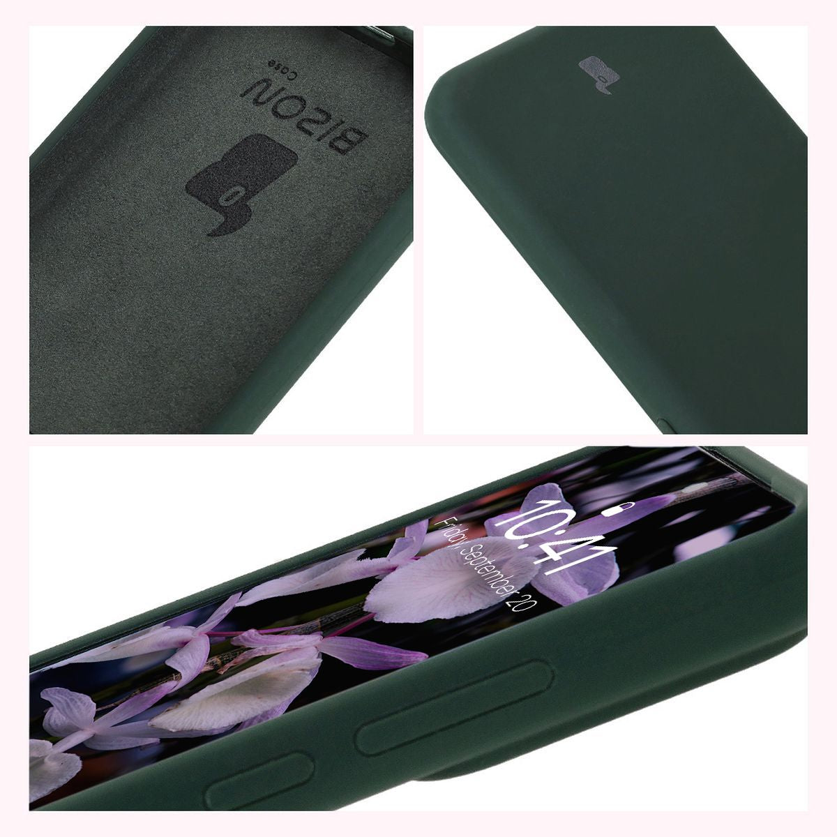 Silikon Handyhülle für Xiaomi 15, Bizon Soft Case, Dunkelgrün