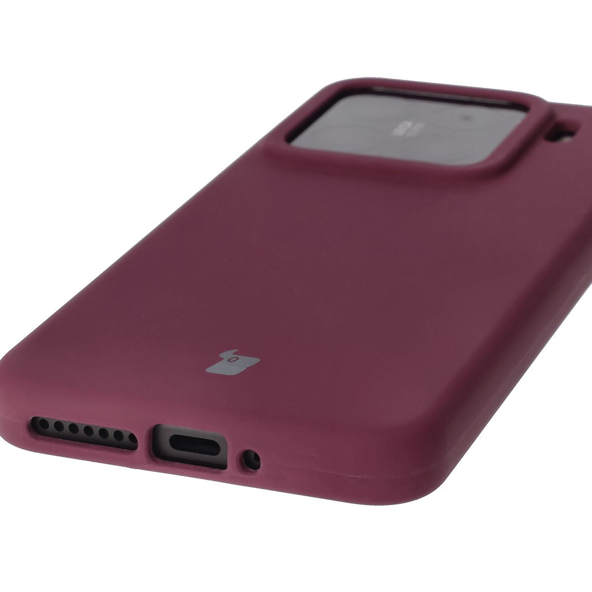 Silikon Handyhülle für Xiaomi 15, Bizon Soft Case, Pflaumenfarbe