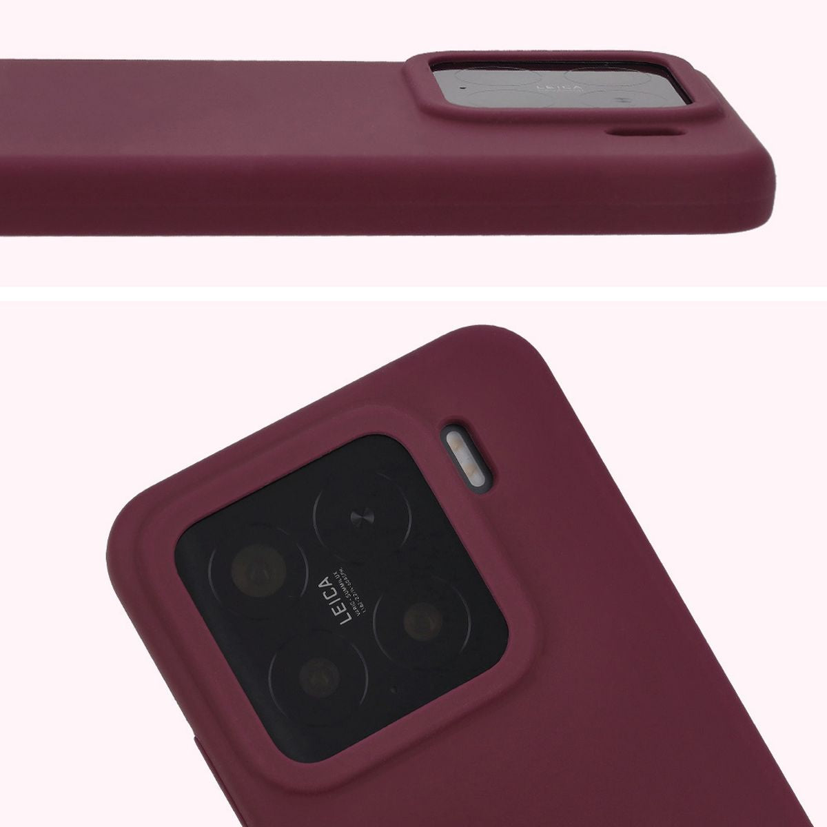 Silikon Handyhülle für Xiaomi 15, Bizon Soft Case, Pflaumenfarbe