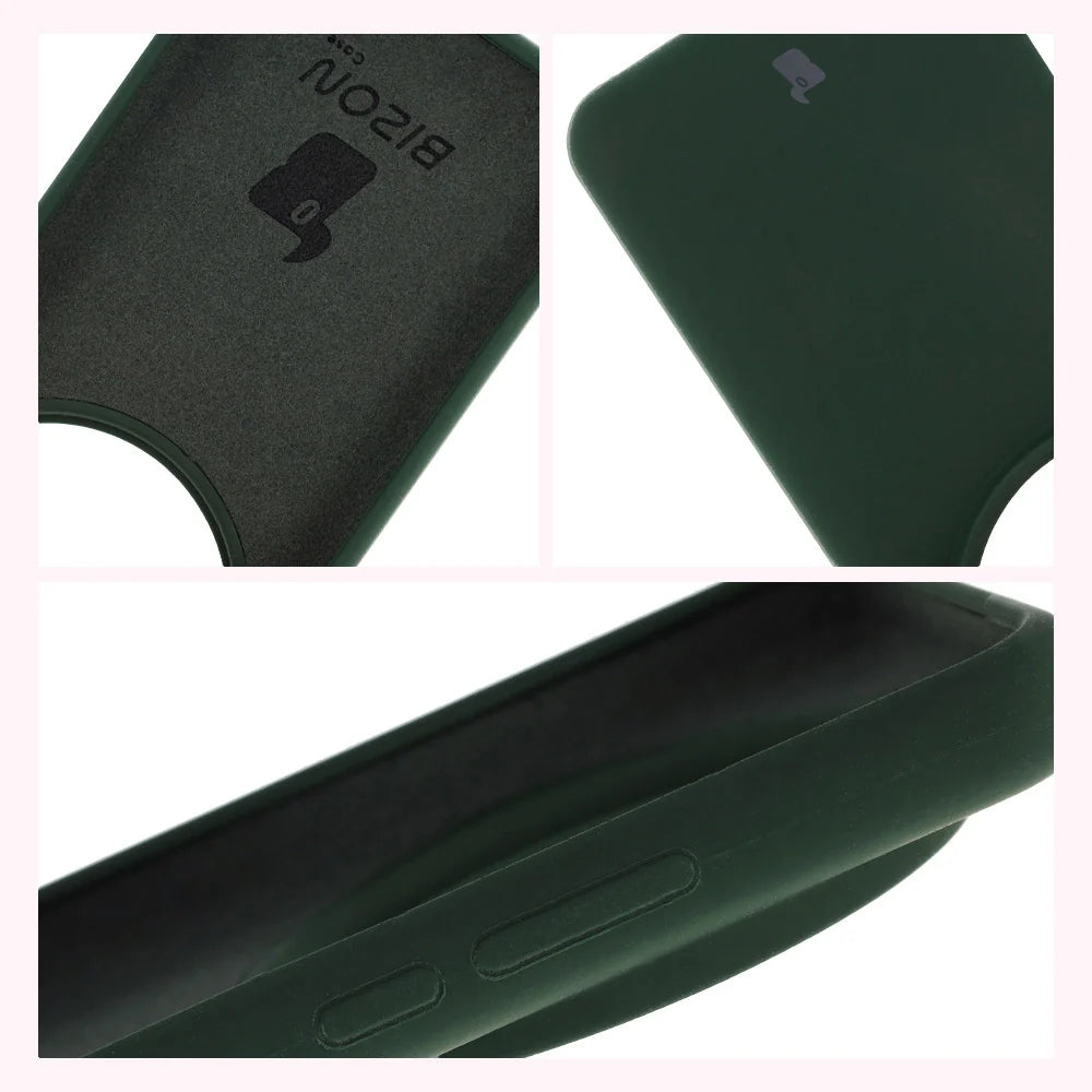 Silikon Handyhülle für Xiaomi 15 Ultra, Bizon Soft Case, Dunkelgrün