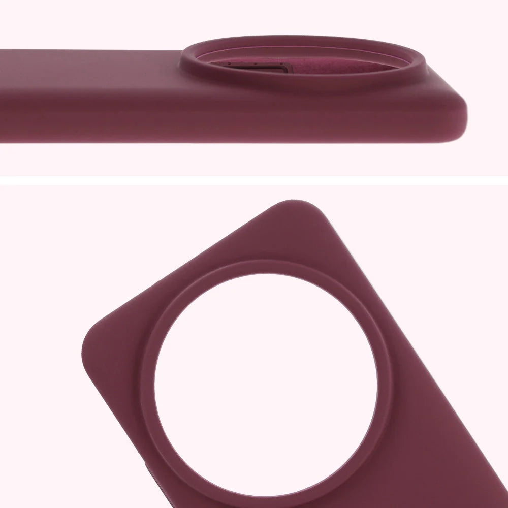 Silikon Handyhülle für Xiaomi 15 Ultra, Bizon Soft Case, Pflaumenfarbe