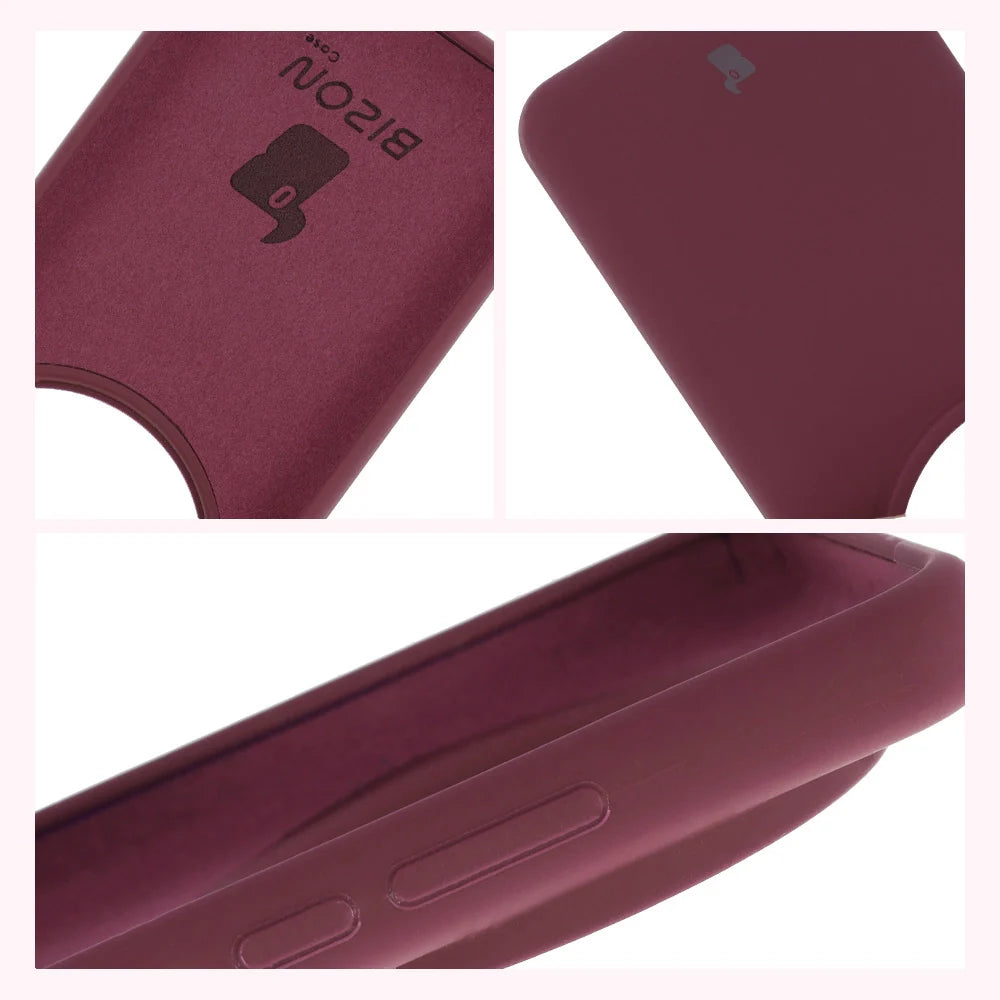 Silikon Handyhülle für Xiaomi 15 Ultra, Bizon Soft Case, Pflaumenfarbe