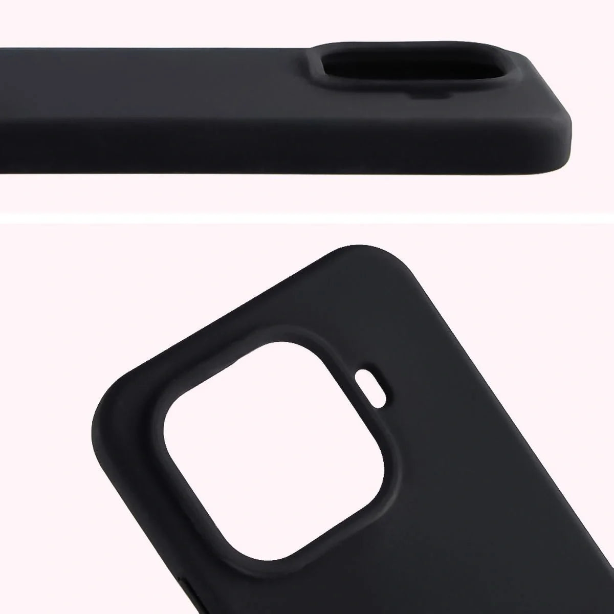 Silikon Handyhülle für Xiaomi 15T Pro, Bizon Soft Case, Schwarz