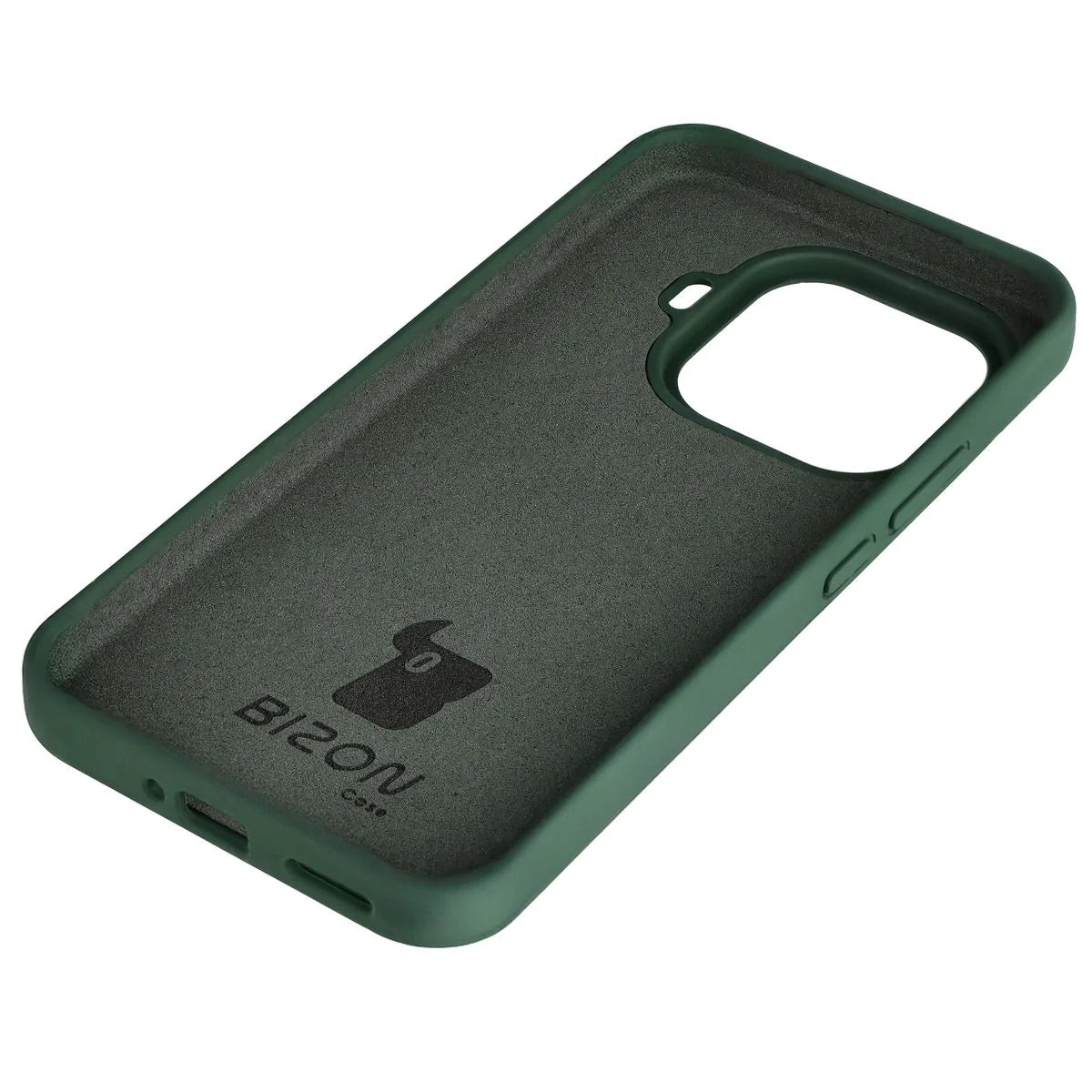 Silikon Handyhülle für Xiaomi 15T Pro, Bizon Soft Case, Dunkelgrün