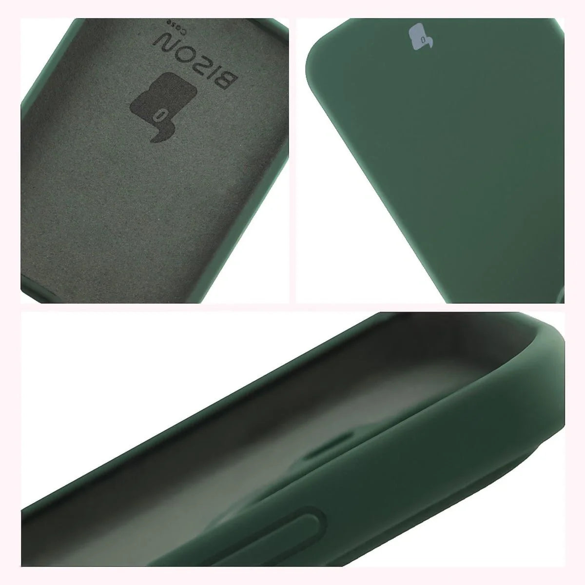 Silikon Handyhülle für Xiaomi 15T Pro, Bizon Soft Case, Dunkelgrün