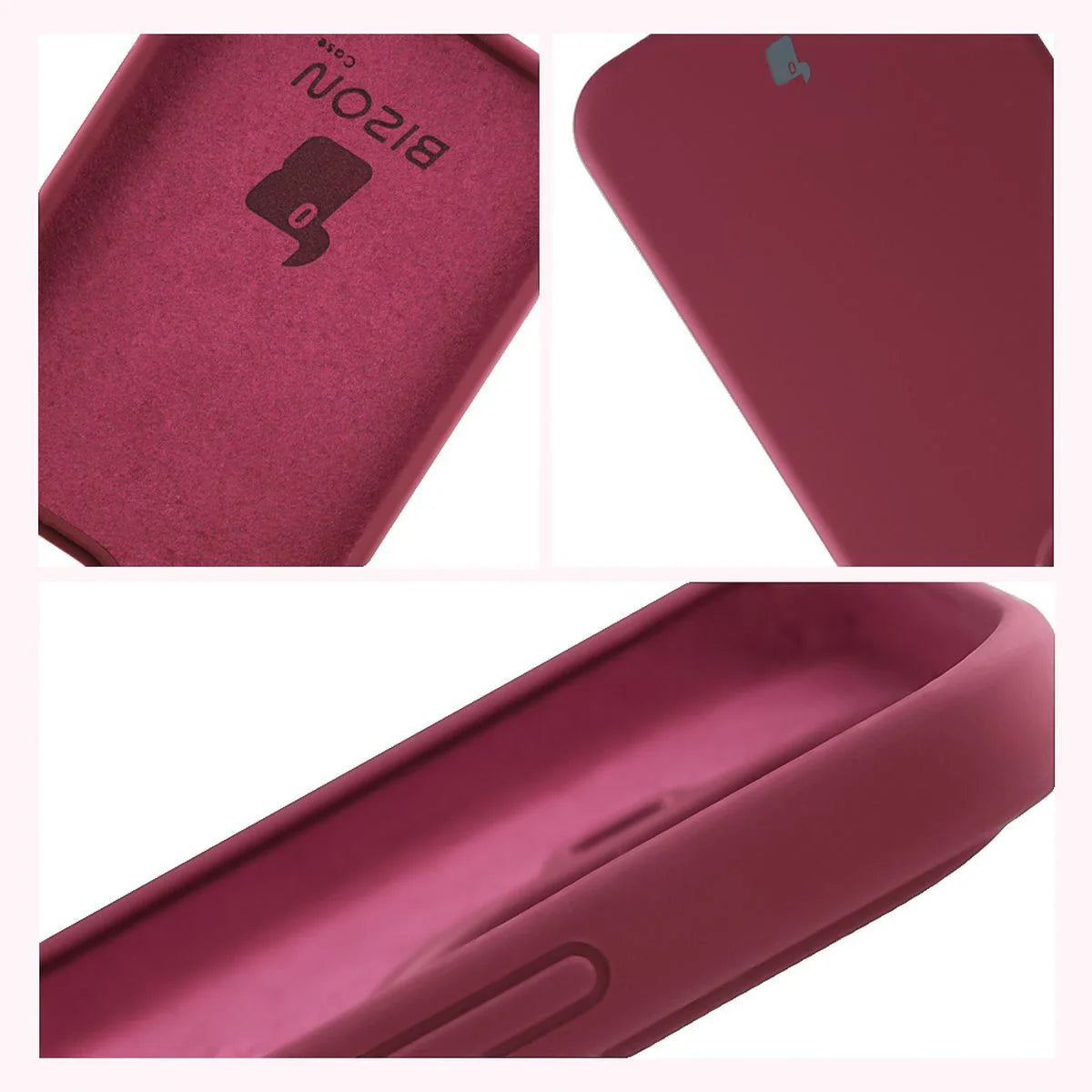Silikon Handyhülle für Xiaomi 15T Pro, Bizon Soft Case, Pflaumenfarbe
