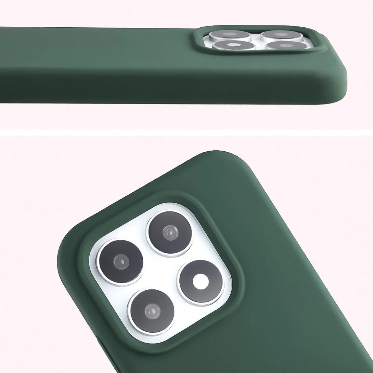 Silikon Handyhülle für Xiaomi 17, Bizon Soft Case, Dunkelgrün
