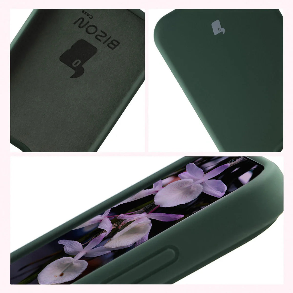 Silikon Handyhülle für Xiaomi 17, Bizon Soft Case, Dunkelgrün