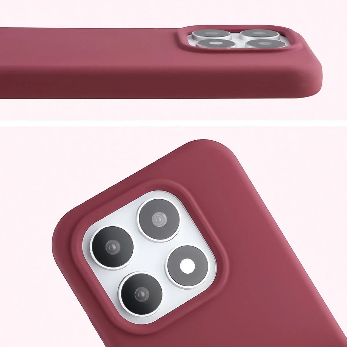 Silikon Handyhülle für Xiaomi 17, Bizon Soft Case, Pflaumenfarbe
