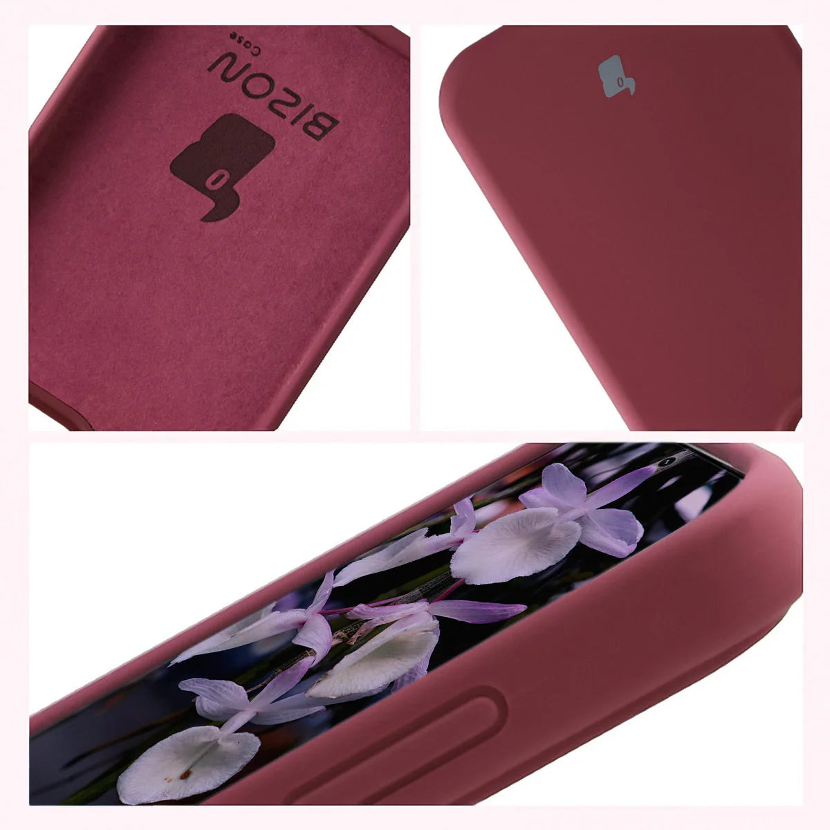 Silikon Handyhülle für Xiaomi 17, Bizon Soft Case, Pflaumenfarbe