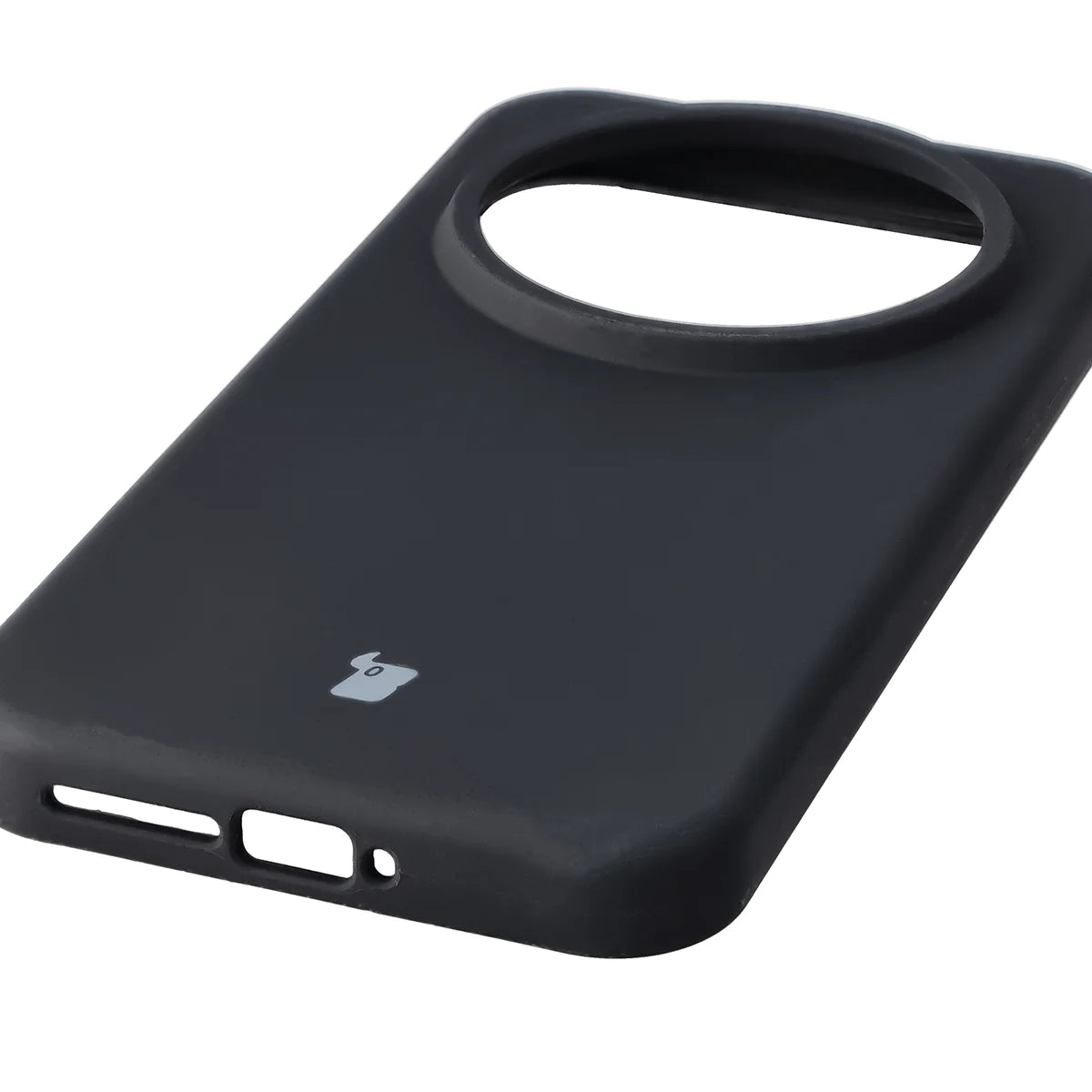 Silikon Handyhülle für Xiaomi 17 Ultra, Bizon Soft Case, Schwarz
