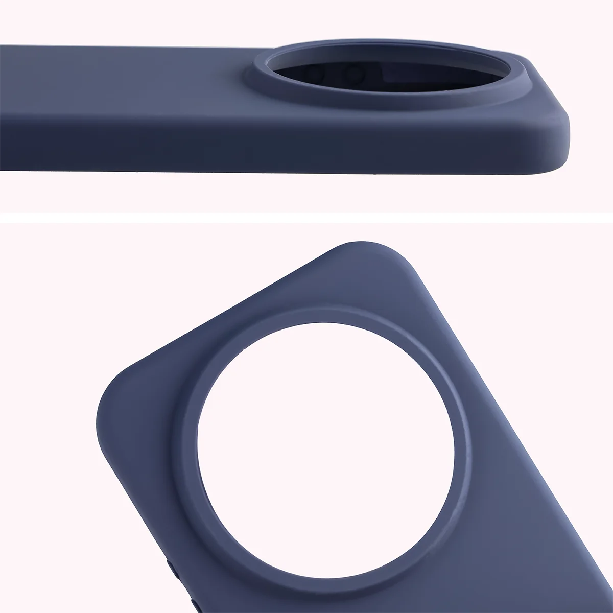 Silikon Handyhülle für Xiaomi 17 Ultra, Bizon Soft Case, Dunkelblau