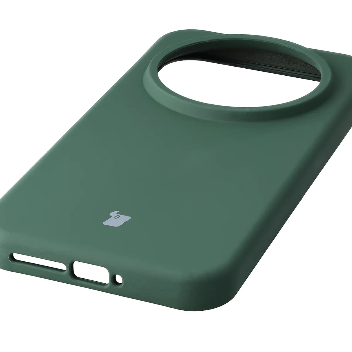 Silikon Handyhülle für Xiaomi 17 Ultra, Bizon Soft Case, Dunkelgrün