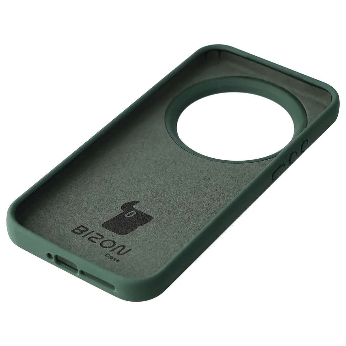 Silikon Handyhülle für Xiaomi 17 Ultra, Bizon Soft Case, Dunkelgrün