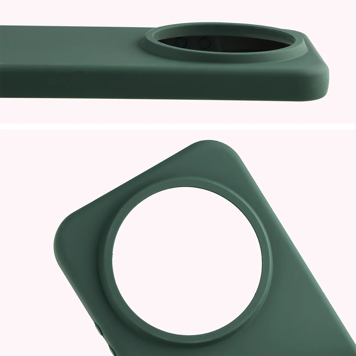 Silikon Handyhülle für Xiaomi 17 Ultra, Bizon Soft Case, Dunkelgrün