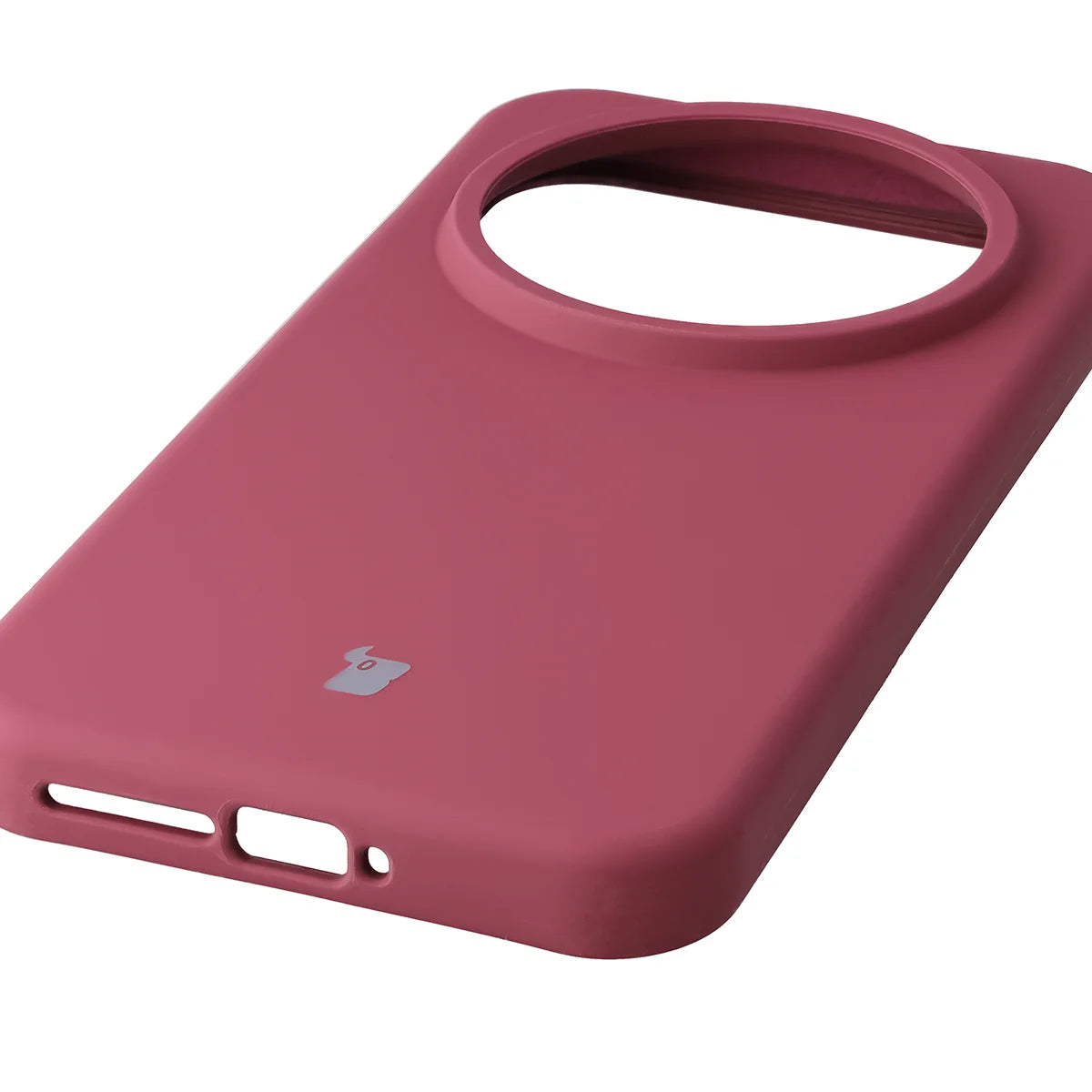 Silikon Handyhülle für Xiaomi 17 Ultra, Bizon Soft Case, Pflaumenfarbe
