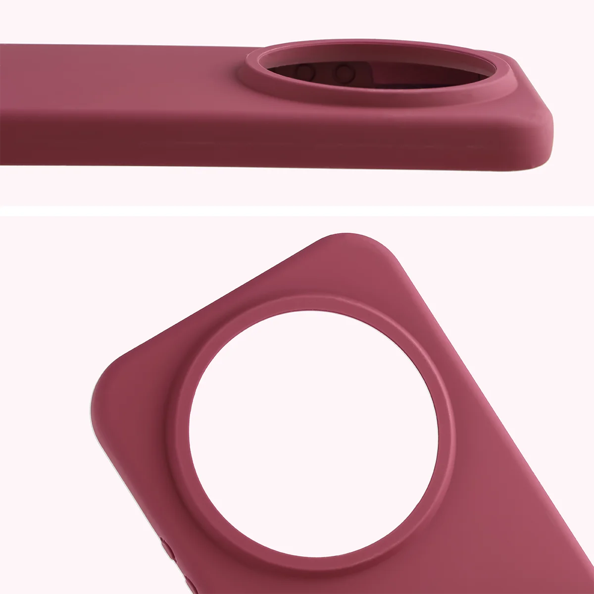 Silikon Handyhülle für Xiaomi 17 Ultra, Bizon Soft Case, Pflaumenfarbe