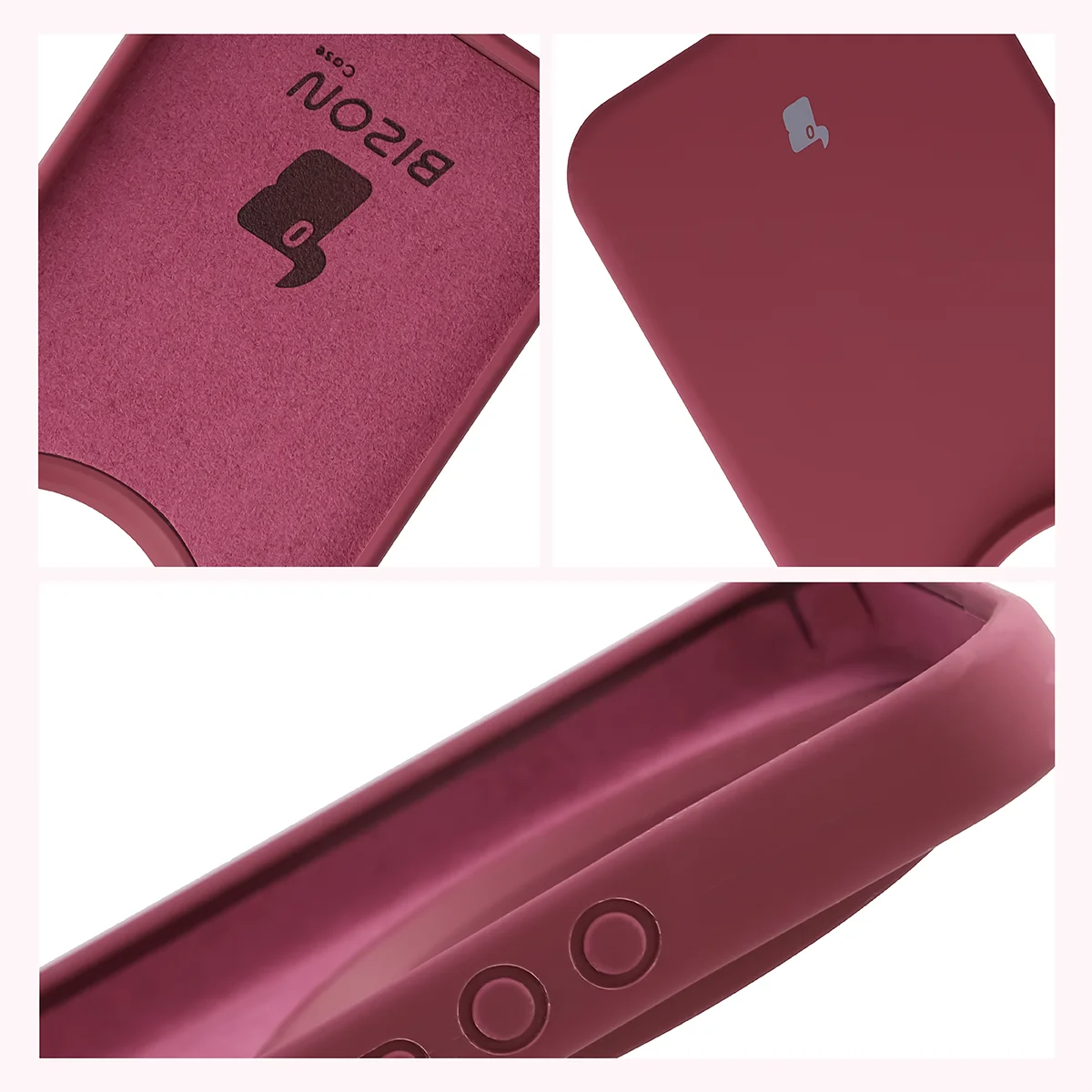 Silikon Handyhülle für Xiaomi 17 Ultra, Bizon Soft Case, Pflaumenfarbe