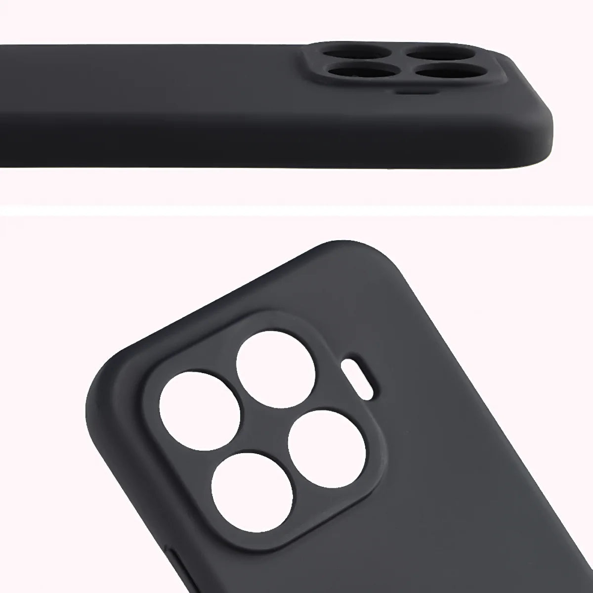 Silikon Handyhülle für Xiaomi 17T, Bizon Soft Case, Schwarz