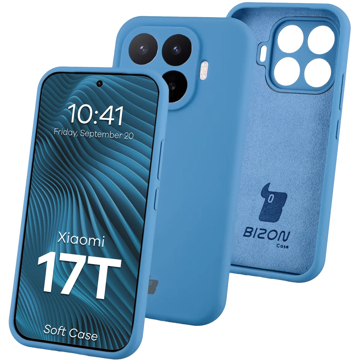 Silikon Handyhülle für Xiaomi 17T, Bizon Soft Case, Blau