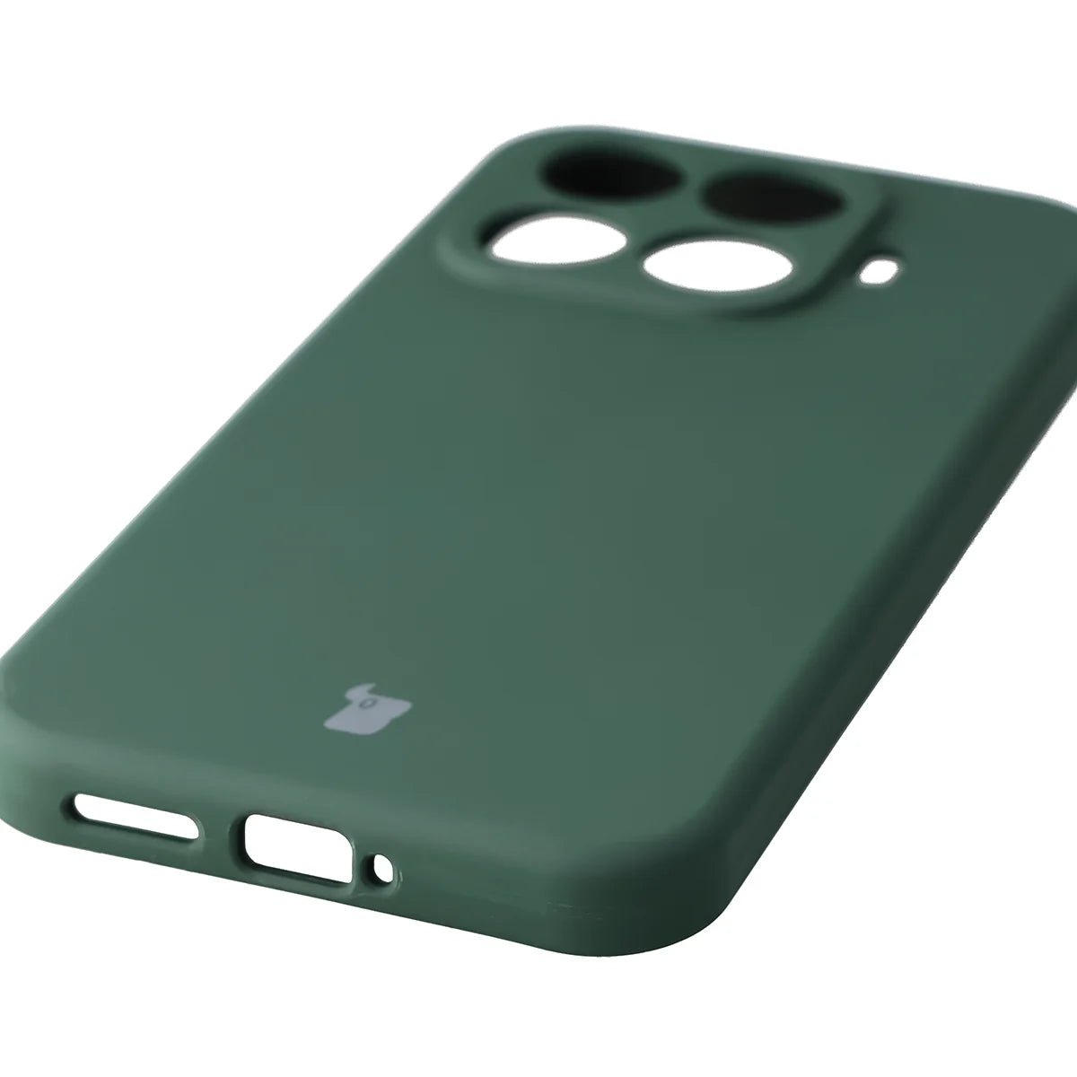 Silikon Handyhülle für Xiaomi 17T, Bizon Soft Case, Dunkelgrün