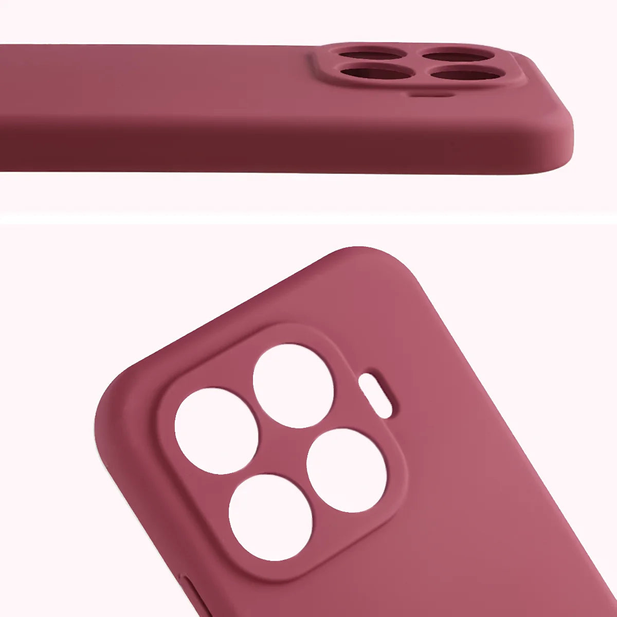Silikon Handyhülle für Xiaomi 17T, Bizon Soft Case, Pflaumenfarbe