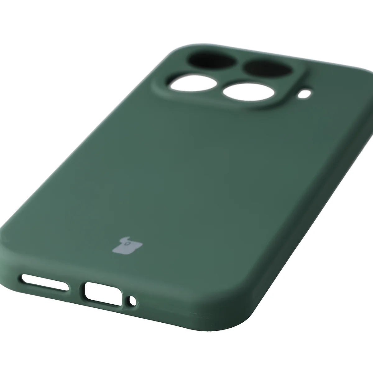 Silikon Handyhülle für Xiaomi 17T Pro, Bizon Soft Case, Dunkelgrün