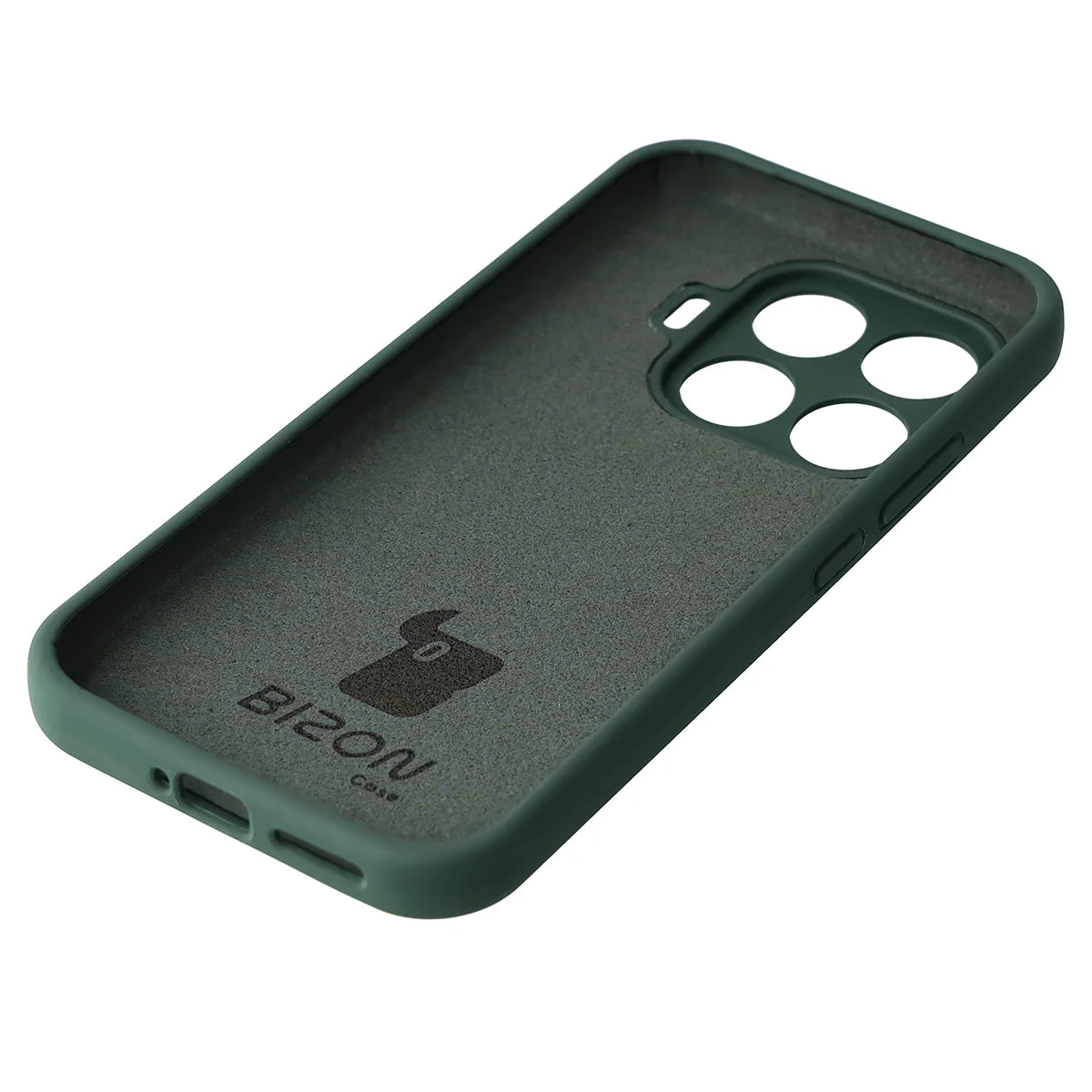 Silikon Handyhülle für Xiaomi 17T Pro, Bizon Soft Case, Dunkelgrün