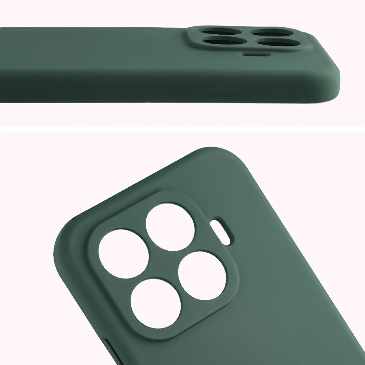 Silikon Handyhülle für Xiaomi 17T Pro, Bizon Soft Case, Dunkelgrün