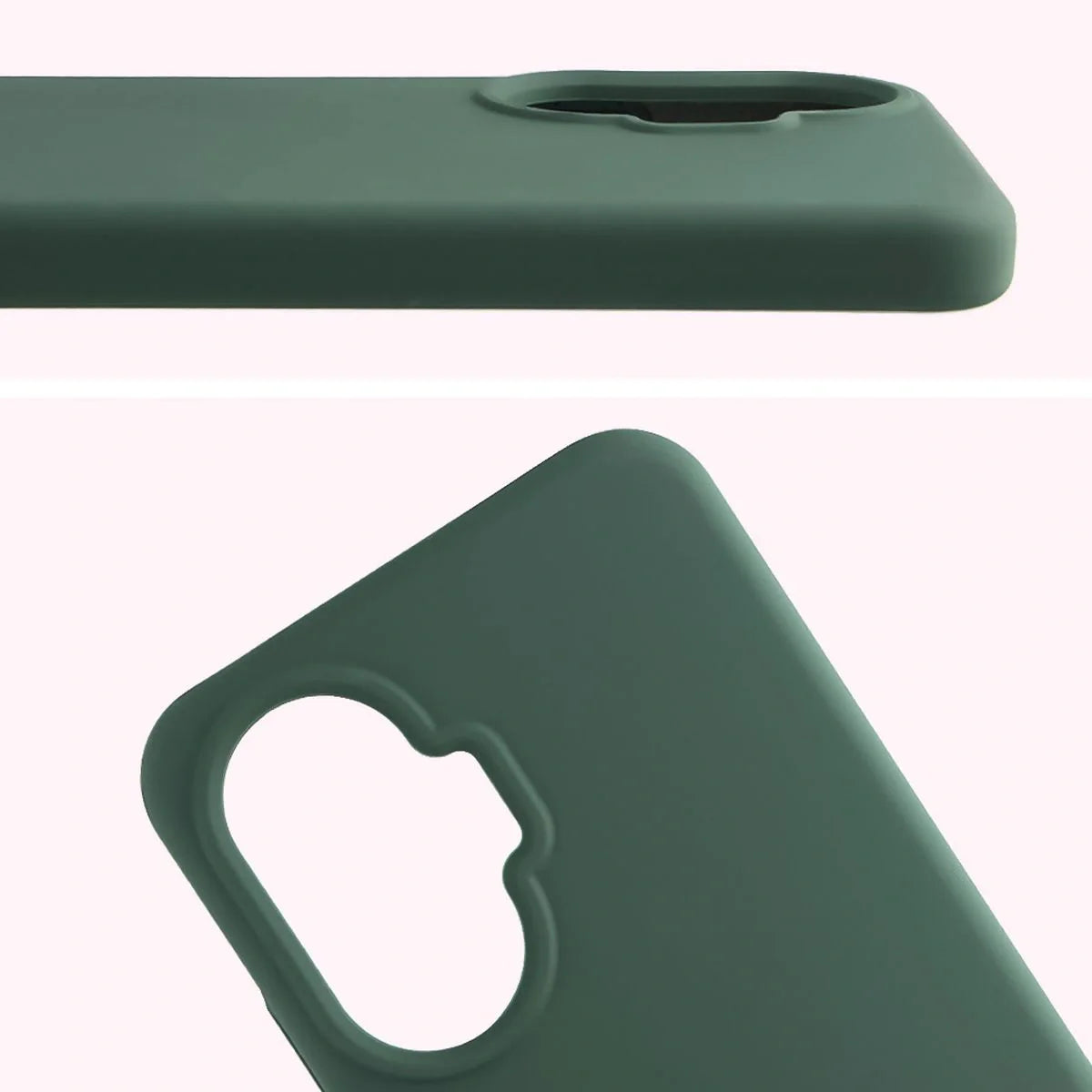 Silikon Handyhülle für Xiaomi POCO F7, Bizon Soft Case, Dunkelgrün