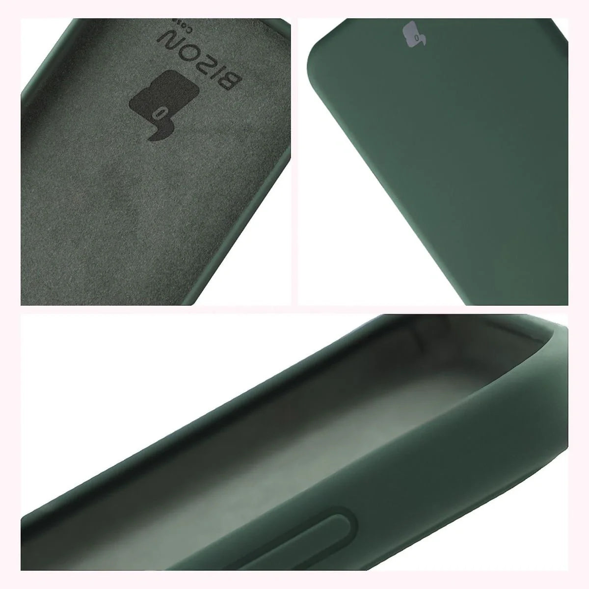 Silikon Handyhülle für Xiaomi POCO F7, Bizon Soft Case, Dunkelgrün