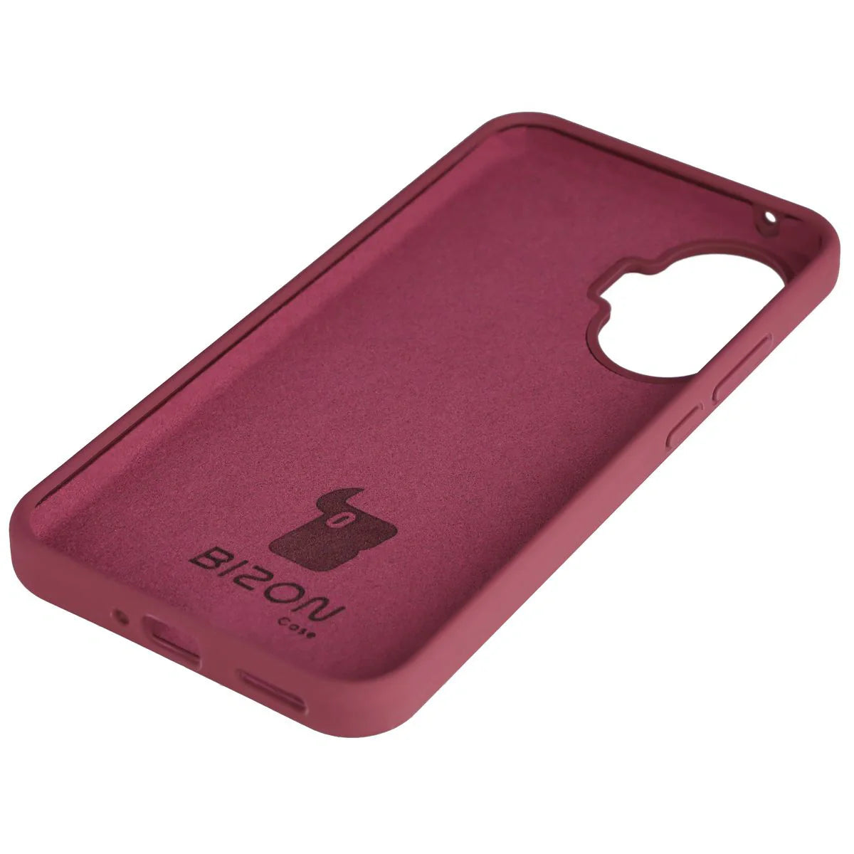 Silikon Handyhülle für Xiaomi POCO F7, Bizon Soft Case, Pflaumenfarbe