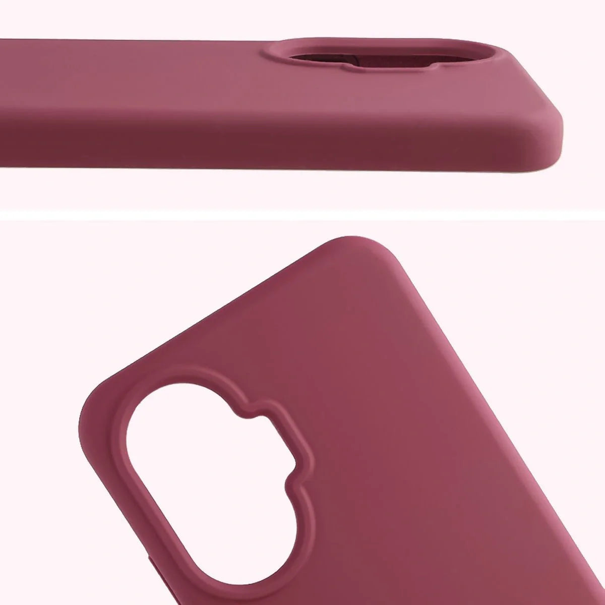 Silikon Handyhülle für Xiaomi POCO F7, Bizon Soft Case, Pflaumenfarbe
