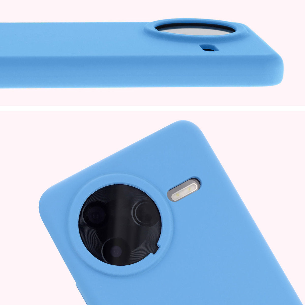Silikon Handyhülle für Xiaomi POCO F7 Pro, Bizon Soft Case, Blau