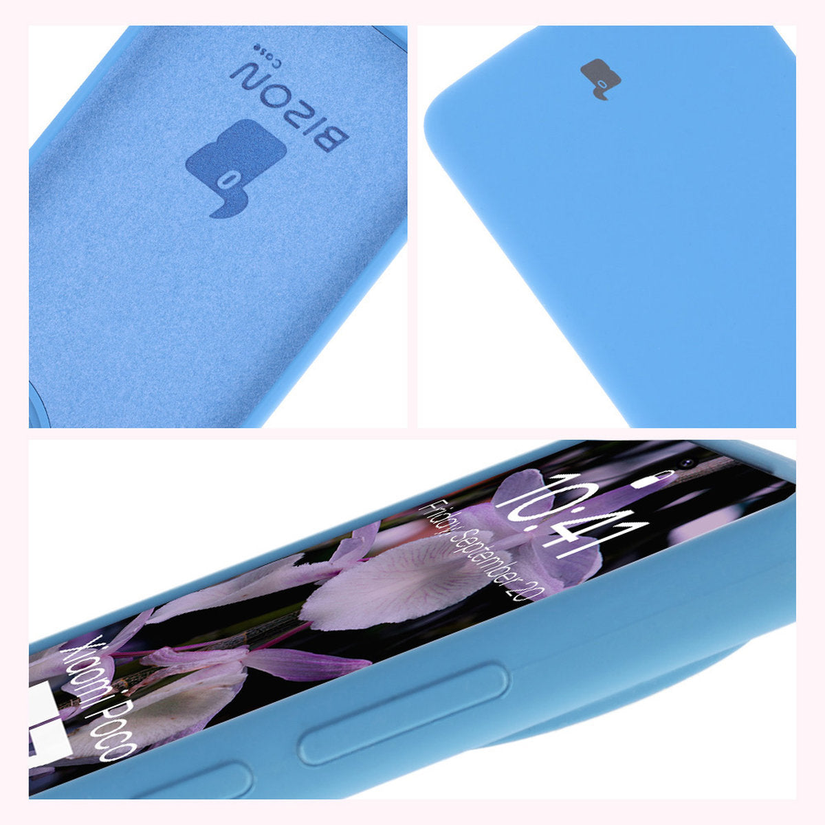 Silikon Handyhülle für Xiaomi POCO F7 Pro, Bizon Soft Case, Blau
