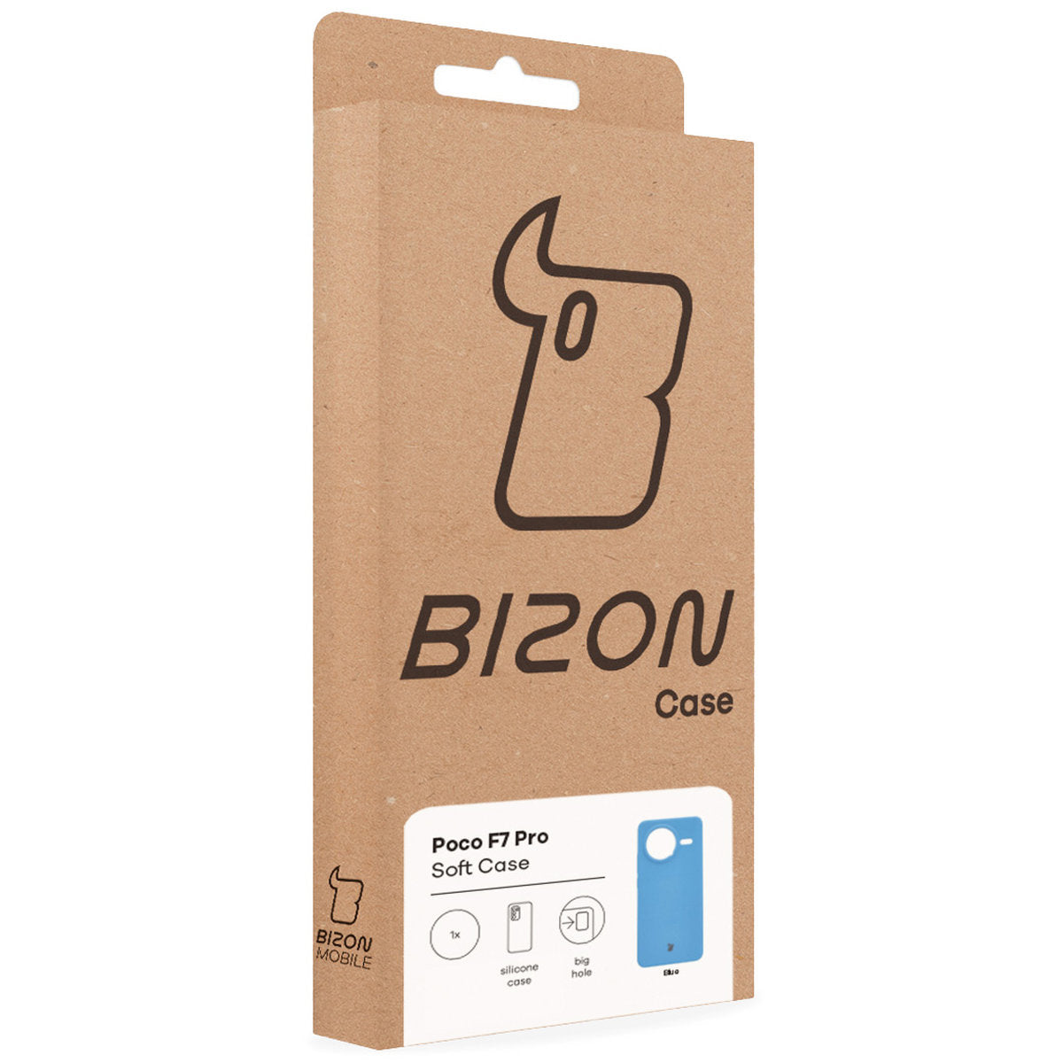 Silikon Handyhülle für Xiaomi POCO F7 Pro, Bizon Soft Case, Blau