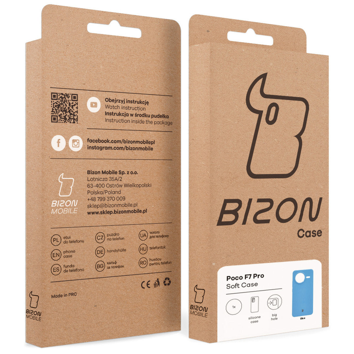 Silikon Handyhülle für Xiaomi POCO F7 Pro, Bizon Soft Case, Blau