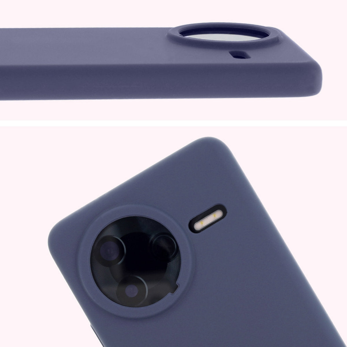 Silikon Handyhülle für Xiaomi POCO F7 Pro, Bizon Soft Case, Dunkelblau