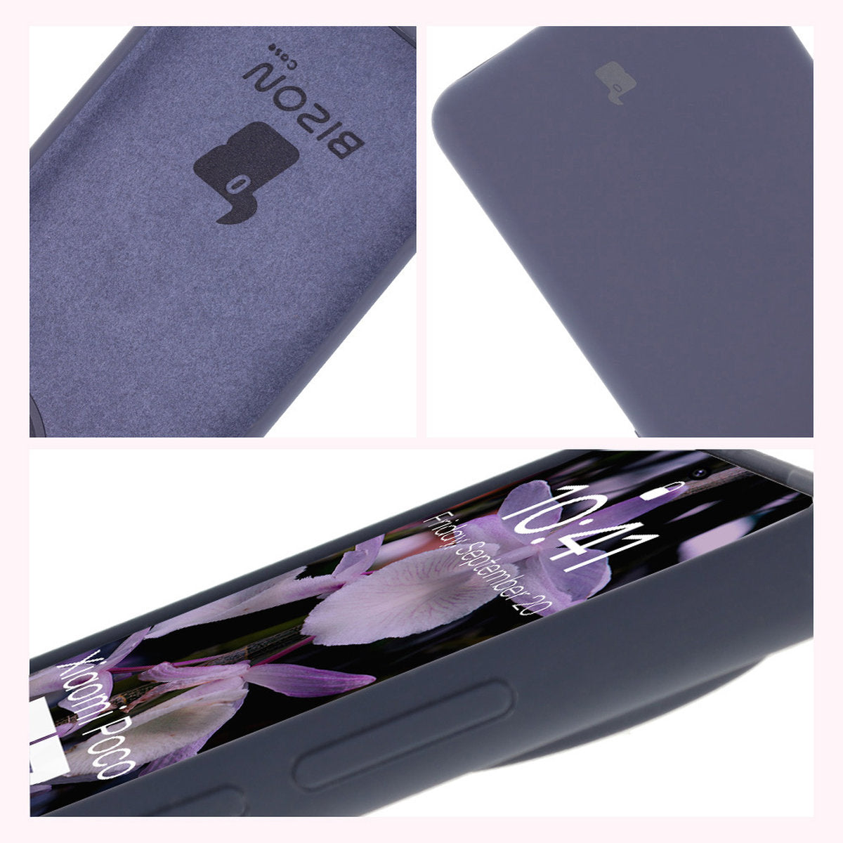 Silikon Handyhülle für Xiaomi POCO F7 Pro, Bizon Soft Case, Dunkelblau