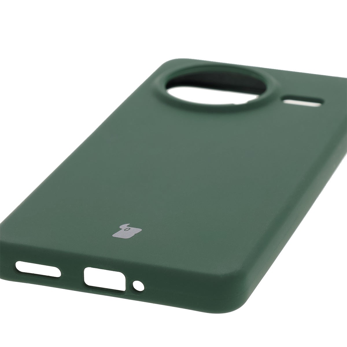 Silikon Handyhülle für Xiaomi POCO F7 Pro, Bizon Soft Case, Dunkelgrün