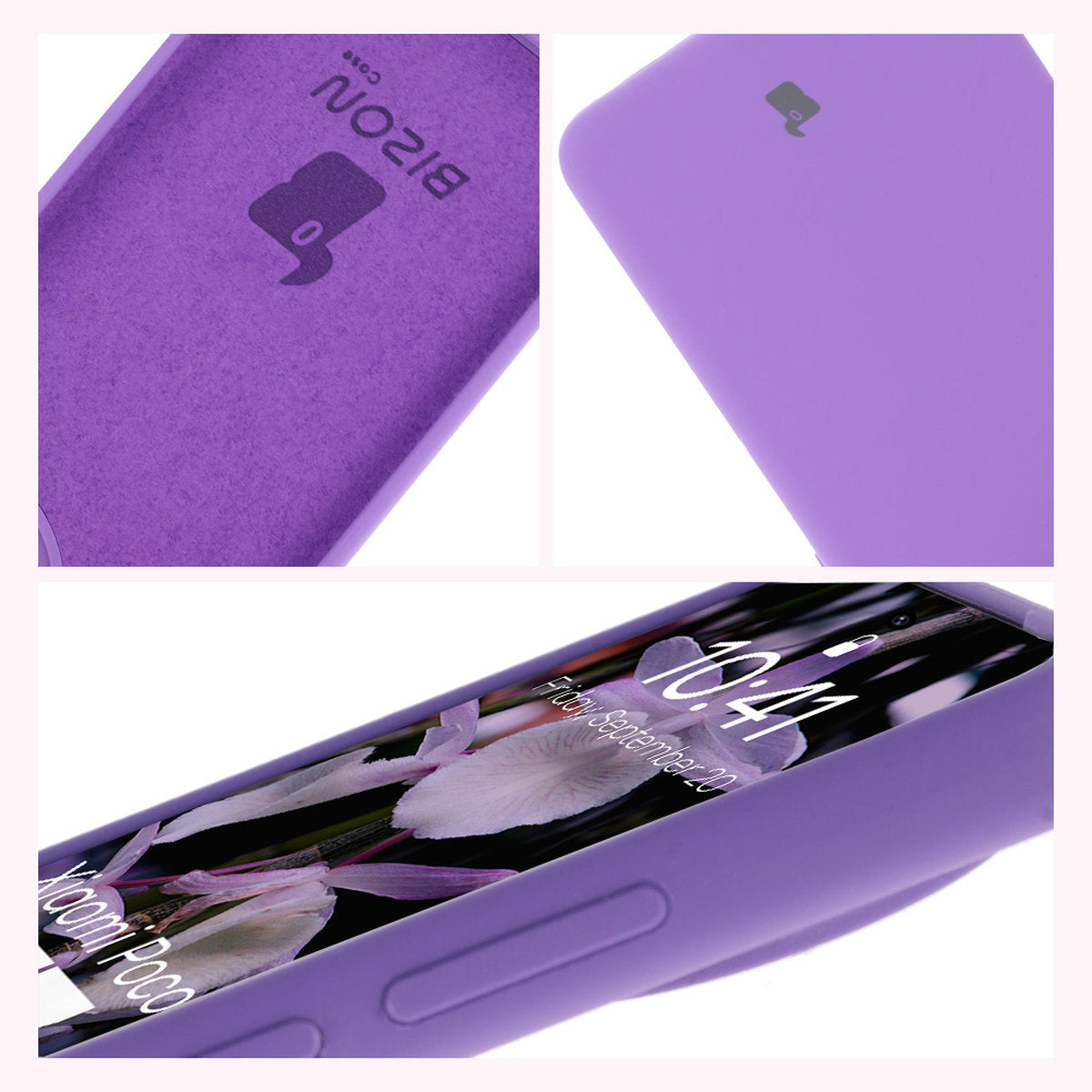 Silikon Handyhülle für Xiaomi POCO F7 Pro, Bizon Soft Case, Violett