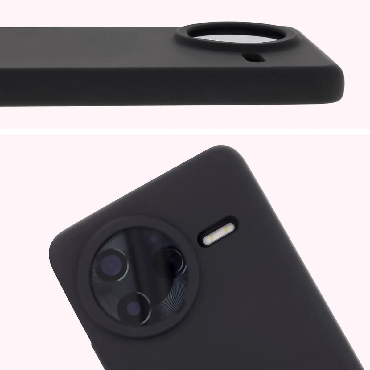 Silikon Handyhülle für Xiaomi POCO F7 Ultra, Bizon Soft Case, Schwarz
