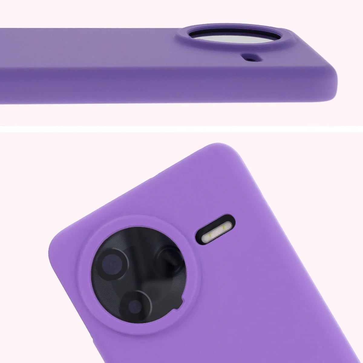 Silikon Handyhülle für Xiaomi POCO F7 Ultra, Bizon Soft Case, Violett