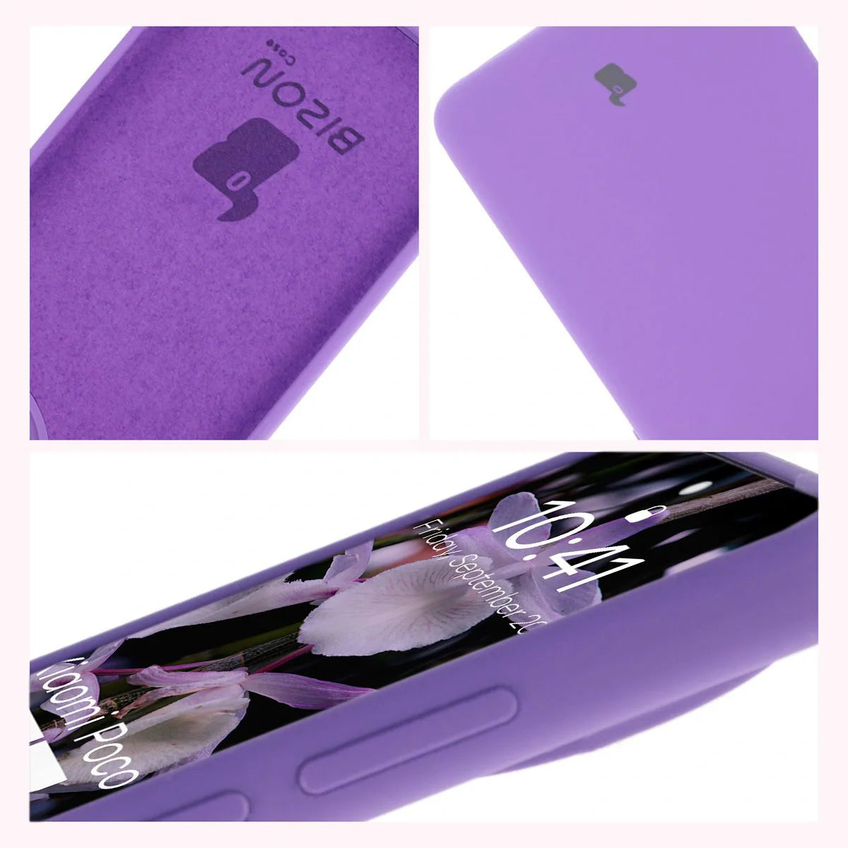 Silikon Handyhülle für Xiaomi POCO F7 Ultra, Bizon Soft Case, Violett