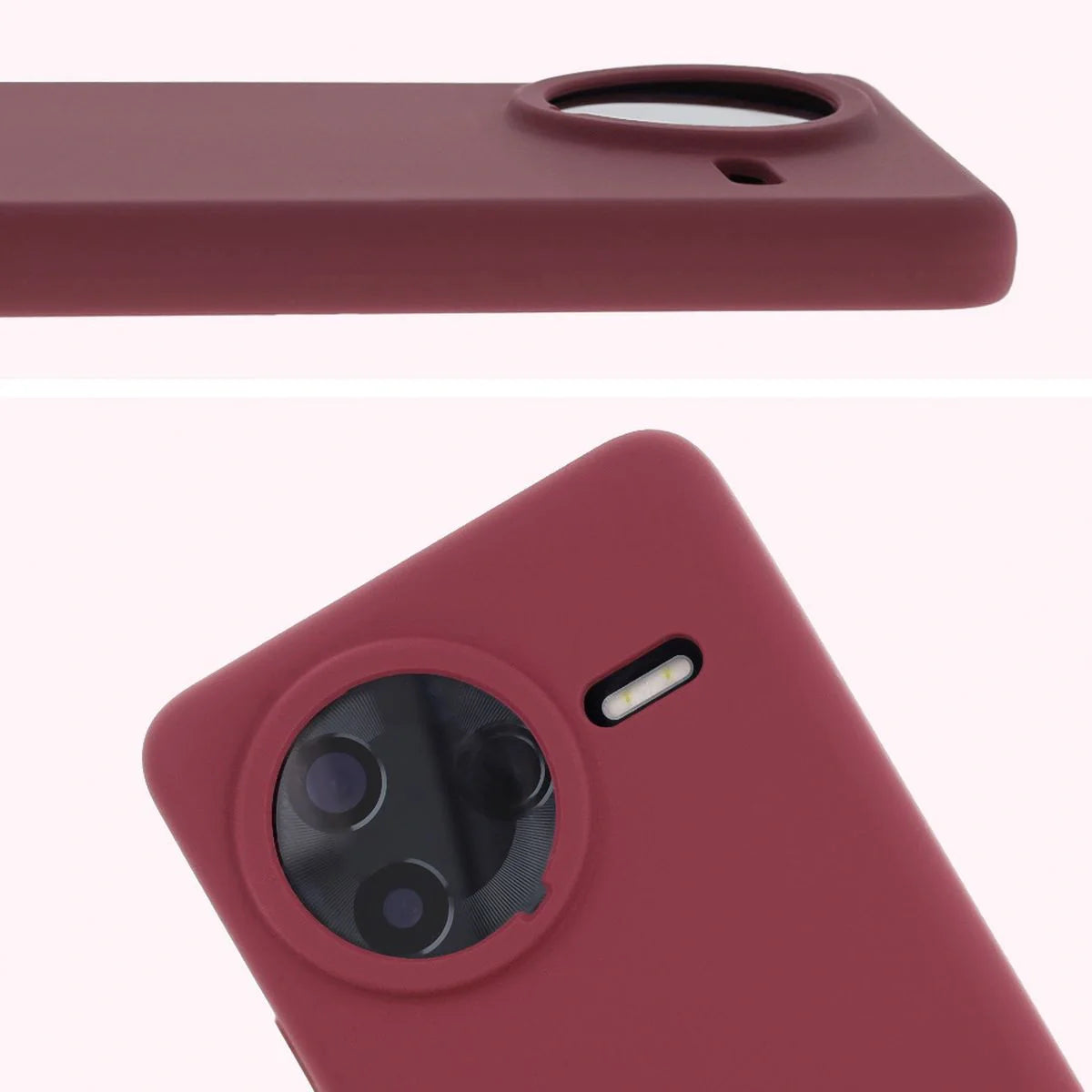 Silikon Handyhülle für Xiaomi POCO F7 Ultra, Bizon Soft Case, Pflaumenfarbe